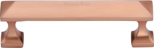 Click Here To Enlarge This Photo Of C2231 96-SRG Heritage Brass Cabinet Pull Pyramid Design 96mm ctc Satin Rose Gold Finish