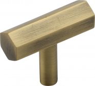 C2235-AT Heritage Brass Cabinet Knob Hexagon Bar Design 41mm Antique Brass Finish