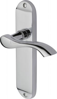 Click Here To Enlarge This Photo Of MM927-PC Heritage Brass Door Handle Lever Latch Algarve Design Polished Chrome Finish