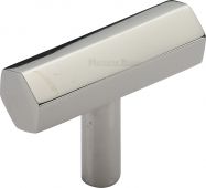 C2235-PNF Heritage Brass Cabinet Knob Hexagon Bar Design 41mm Polished Nickel Finish