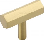 C2235-SB Heritage Brass Cabinet Knob Hexagon Bar Design 41mm Satin Brass Finish