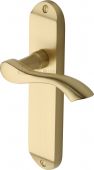 MM927-SB Heritage Brass Door Handle Lever Latch Algarve Design Satin Brass Finish