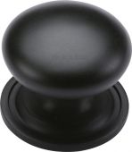 C2240 32-BKMT Heritage Brass Cabinet Knob Victorian Round Design with Base 32mm Matt Black Finish