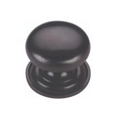 C2240 38-BKMT Heritage Brass Cabinet Knob Victorian Round Design with Base 38mm Matt Black Finish