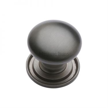 Click Here To Enlarge This Photo Of C2240 48-MB Heritage Brass Cabinet Knob Victorian Round Design with Base 48mm Matt Bronze Finish