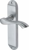 MM927-SC Heritage Brass Door Handle Lever Latch Algarve Design Satin Chrome Finish