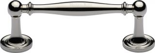 C2533 96-PNF Heritage Brass Cabinet Pull Colonial Design 96mm ctc Polished Nickel Finish