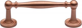 C2533 96-SRG Heritage Brass Cabinet Pull Colonial Design 96mm ctc Satin Rose Gold Finish