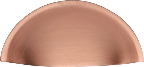 Click Here To Enlarge This Photo Of C2760-SRG Heritage Brass Drawer Pull Half Moon Design 57mm ctc Satin Rose Gold Finish