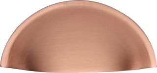 C2760-SRG Heritage Brass Drawer Pull Half Moon Design 57mm ctc Satin Rose Gold Finish