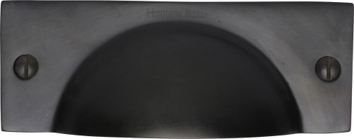 Click Here To Enlarge This Photo Of C2762-BKMT Heritage Brass Drawer Pull Cheshire Design Matt Black Finish
