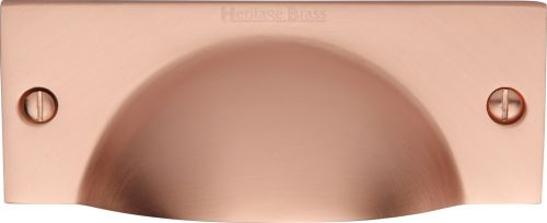 Click Here To Enlarge This Photo Of C2762-SRG Heritage Brass Drawer Pull Cheshire Design Satin Rose Gold Finish