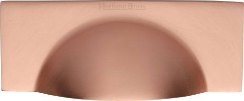 Click Here To Enlarge This Photo Of C2764-SRG Heritage Brass Drawer Pull Hampshire Design 57mm ctc Satin Rose Gold Finish
