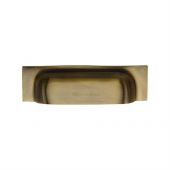 C2766 152-AT Heritage Brass Drawer Pull Military Design 152mm ctc Antique Brass Finish