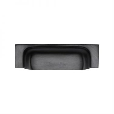 Click Here To Enlarge This Photo Of C2766 152-BKMT Heritage Brass Drawer Pull Military Design 152mm ctc Matt Black Finish