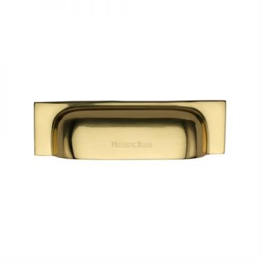 Click Here To Enlarge This Photo Of C2766 152-PB Heritage Brass Drawer Pull Military Design 152mm ctc Polished Brass Finish