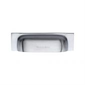 C2766 152-SC Heritage Brass Drawer Pull Military Design 152mm ctc Satin Chrome Finish