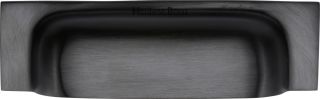 C2766 96-BKMT Heritage Brass Drawer Pull Military Design 96mm ctc Matt Black Finish