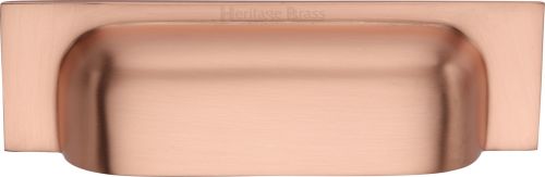 Click Here To Enlarge This Photo Of C2766 96-SRG Heritage Brass Drawer Pull Military Design 96mm ctc Satin Rose Gold Finish