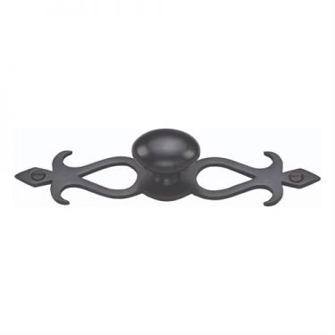 Click Here To Enlarge This Photo Of C3072 32-BKMT Heritage Brass Cabinet Knob Oval/Backplate Design 32mm Matt Black Finish