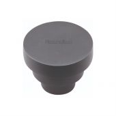 C3624 38-BKMT Heritage Brass Cabinet Knob Round Stepped Design 38mm Matt Black Finish