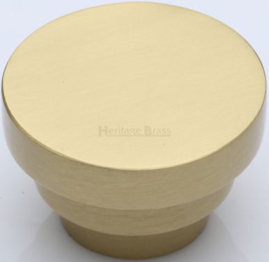 Click Here To Enlarge This Photo Of C3624 38-SB Heritage Brass Cabinet Knob Round Stepped Design 38mm Satin Brass Finish
