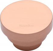 C3624 38-SRG Heritage Brass Cabinet Knob Round Stepped Design 38mm Satin Rose Gold Finish