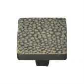 C3653 32-AB Heritage Brass Cabinet Knob Square Stingray Design 32mm Aged Brass Finish
