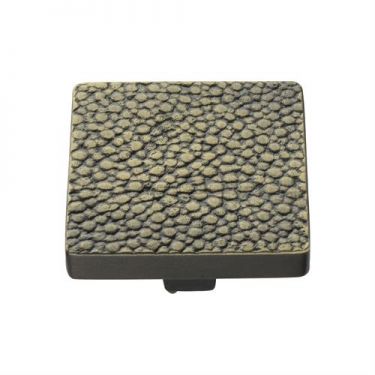 Click Here To Enlarge This Photo Of C3653 38-AB Heritage Brass Cabinet Knob Square Stingray Design 38mm Aged Brass Finish
