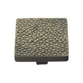 C3653 38-AB Heritage Brass Cabinet Knob Square Stingray Design 38mm Aged Brass Finish