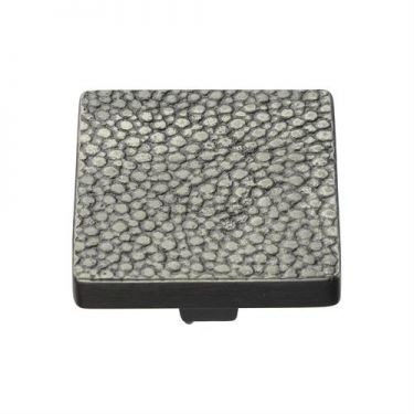 Click Here To Enlarge This Photo Of C3653 38-AN Heritage Brass Cabinet Knob Square Stingray Design 38mm Aged Nickel Finish
