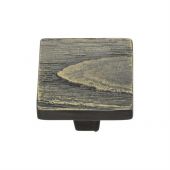 C3664 32-AB Heritage Brass Cabinet Knob Square Pine Design 32mm Aged Brass Finish