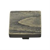 C3664 38-AB Heritage Brass Cabinet Knob Square Pine Design 38mm Aged Brass Finish