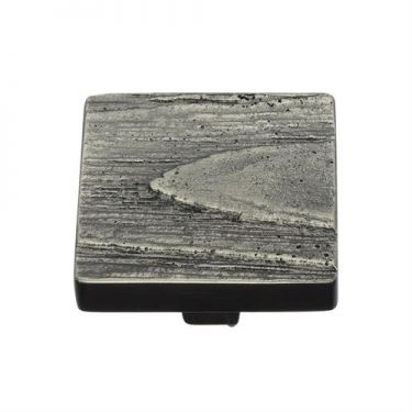 Click Here To Enlarge This Photo Of C3664 38-AN Heritage Brass Cabinet Knob Square Pine Design 38mm Aged Nickel Finish