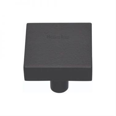 Click Here To Enlarge This Photo Of C3685 32-BKMT Heritage Brass Cabinet Knob Square Design 32mm Matt Black Finish