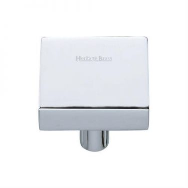 Click Here To Enlarge This Photo Of C3685 32-PC Heritage Brass Cabinet Knob Square Design 32mm Polished Chrome Finish