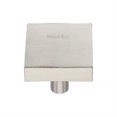 C3685 32-SN Heritage Brass Cabinet Knob Square Design 32mm Satin Nickel Finish