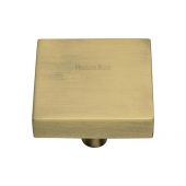 C3685 38-AT Heritage Brass Cabinet Knob Square Design 38mm Antique Brass Finish