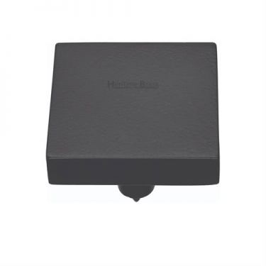 Click Here To Enlarge This Photo Of C3685 38-BKMT Heritage Brass Cabinet Knob Square Design 38mm Matt Black Finish