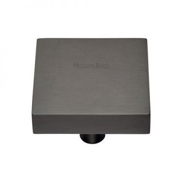 Click Here To Enlarge This Photo Of C3685 38-MB Heritage Brass Cabinet Knob Square Design 38mm Matt Bronze Finish