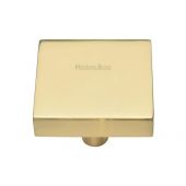 C3685 38-PB Heritage Brass Cabinet Knob Square Design 38mm Polished Brass Finish