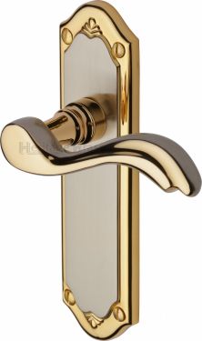 Click Here To Enlarge This Photo Of MM992-JP Heritage Brass Door Handle Lever Latch Lisboa Design Jupiter Finish
