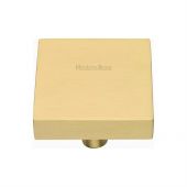C3685 38-SB Heritage Brass Cabinet Knob Square Design 38mm Satin Brass Finish