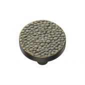 C3686 32-AB Heritage Brass Cabinet Knob Round Stingray Design 32mm Aged Brass Finish