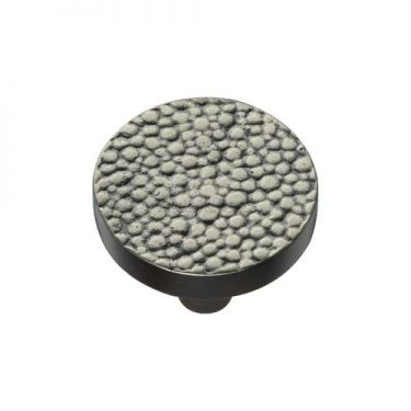 Click Here To Enlarge This Photo Of C3686 32-AN Heritage Brass Cabinet Knob Round Stingray Design 32mm Aged Nickel Finish