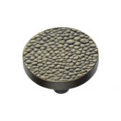 C3686 38-AB Heritage Brass Cabinet Knob Round Stingray Design 38mm Aged Brass Finish