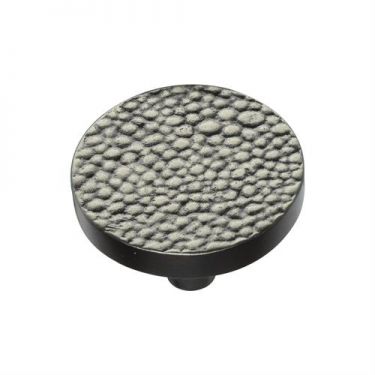 Click Here To Enlarge This Photo Of C3686 38-AN Heritage Brass Cabinet Knob Round Stingray Design 38mm Aged Nickel Finish