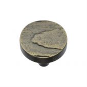 C3697 32-AB Heritage Brass Cabinet Knob Round Pine Design 32mm Aged Brass Finish
