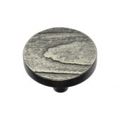C3697 38-AN Heritage Brass Cabinet Knob Round Pine Design 38mm Aged Nickel Finish
