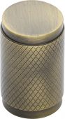 C3840-AT Heritage Brass Cabinet Knob Cylindric Knurled Design 21mm Antique Brass Finish